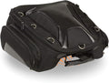 Milwaukee Leather MP8105 Large Black Textile Motorcycle Back Rack Sissy Bar Bag with 4 Outer Pockets - Large