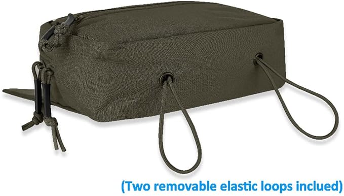 KRYDEX Tactical Drop Pouch Sub Abdominal Carrying Kit Bag Fanny Pack with Hook and Loop Panel for Tactical Vest Chest Rig (Ranger Green)