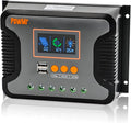 PowMr 30A 12V/24V/36V/48V PWM Solar Charge Controller w/ LCD Display USB Port for AGM Gel Flooded and Lithium Batteryfor RVs YachtsOff-Gird Max PV 100VDC360W-1440W Off-Gird Solar Controller