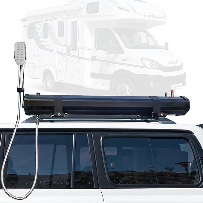 Overlanding Road Shower with Pressurized Water Tank Portable Outdoor Shower Camping Kit30L