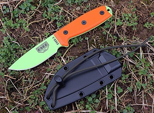 ESEE Knives 3P Fixed Blade Knife with Molded Polymer Sheath