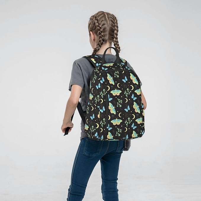 Travel Backpack goth moon moth Butterfly Daypack