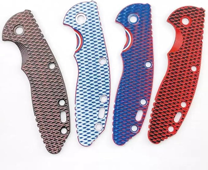 1 Pair G10 Scales Fits for Rick Hinderer knives XM18 3.5 Triple Colors Non-slip Handle Patch Blank DIY Replacement