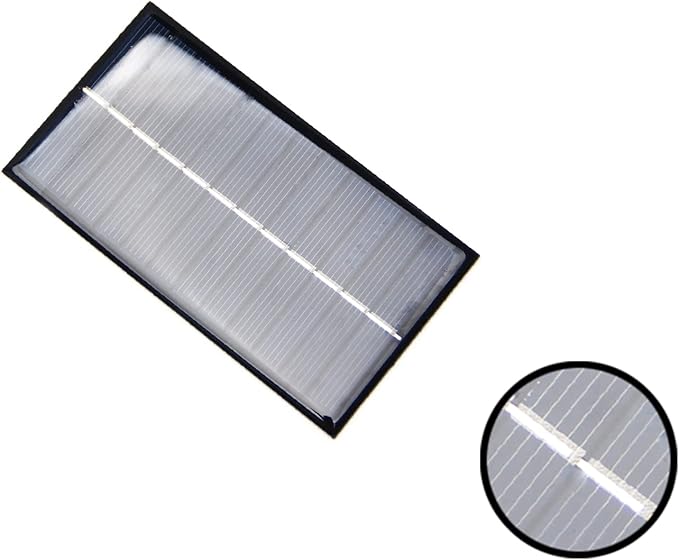 Fielect 5Pcs 6V 1W Mini Solar Panel Polysilicon Small Solar Cell Panel Module DIY Electric Toy Materials for Battery Power LED 110x60mm