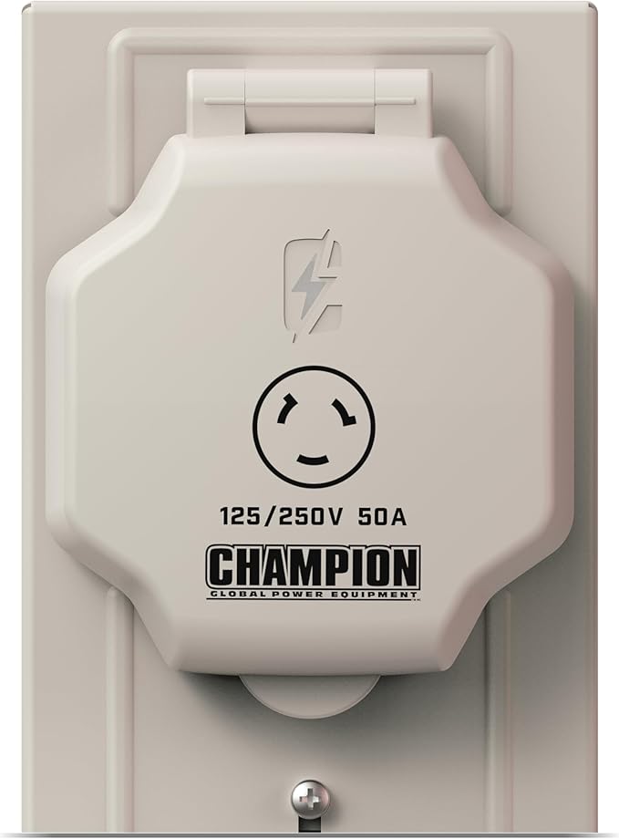 Champion Power Equipment 50A 125/250V Power Inlet Box