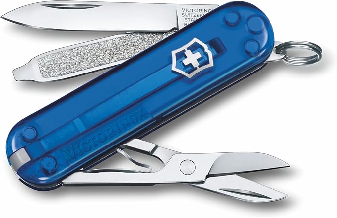 Victorinox Swiss Army Classic SD Pocket Knife (Translucent Sapphire) 58mm