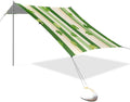Saint Patrick's Striped Shamrocks Beach Tent Sun Shelter Set UPF50+ UV Protection 10.5 x 9.19 FT Camping Shade Canopy with Sandbags Sand Anchors Carrying Bag and Others
