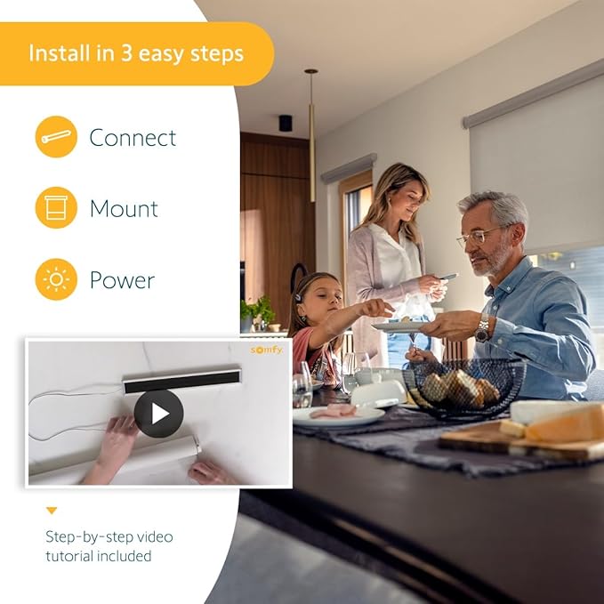 Somfy Wirefree Li-ion Solar Panel Kit 2-Pack - Solar Panel Power for RTS Motorized Shades Blinds and Curtains - Long Lasting Easy to Install - Includes Brackets and Glass Mount Adhesive #9027294
