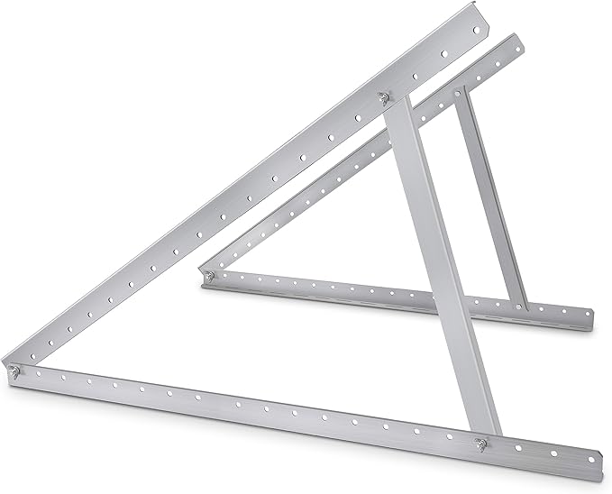 Newpowa Adjustable Solar Panel Tilt Mount Brackets Folding Tilt Legs Compatible with 100 180 200 220 360Watt Panels for RV Roof Off-Grid (40inch Width)