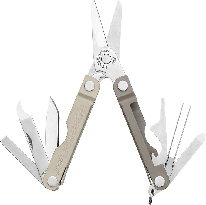 LEATHERMAN Micra Keychain Multi-tool with Grooming Tools Mini Pocketknife for Everyday Carry (EDC) Hobbies &amp Outdoors Built in the USA Winter Fog