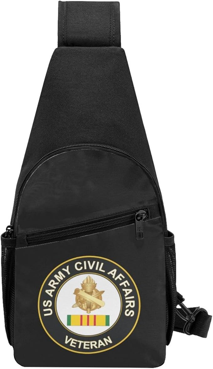 US Army Civil Affairs Vietnam Veteran Chest Pack Leisure Shoulder Crossbody Chest Bag