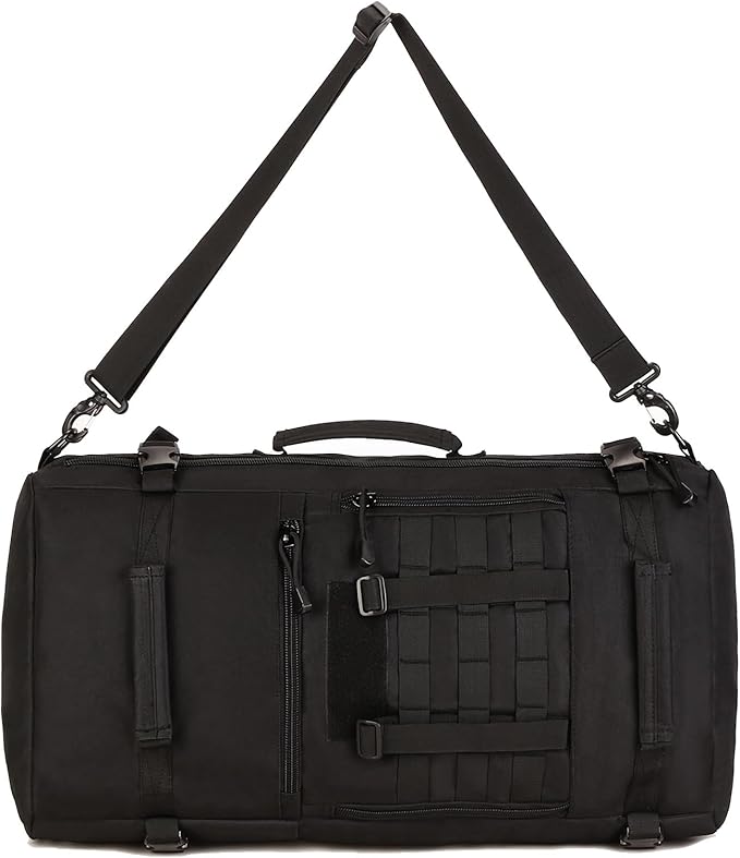 50L Multi-Function Tactical Handbag Outdoor Camping Large Messenger Bag Hiking Portable Storage Backpack(Black)