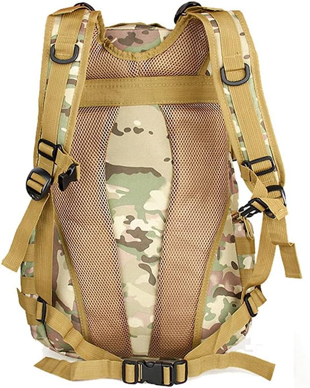 Outdoor Sports Pack Hiking Bag Tactical Rucksack Camo Knapsack Combat Camouflage Tactical 35L Molle Backpack - WL