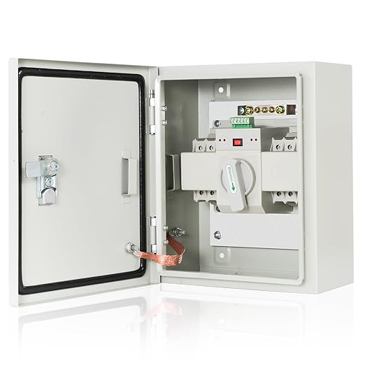 Automatic Transfer Switch 125-Amp for Generator Dual Power Transfer Panel 3P 120/240V with Manual &amp Automatic Modes - Seamless Power Switching Solution