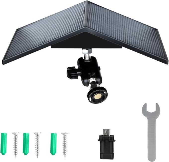 Solar Panel for Blink Camera Outdoor 4 (4th Gen) /2K+/3rd Gen/XT/XT2 Perfect View Angle for Wireless Blink Camera (Black)(Camera Not Included)