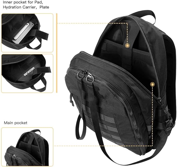 EXCELLENT ELITE SPANKER Military Tactical Backpack Detachable Backpack Quickly Turns into Outdoor Vest (Black)