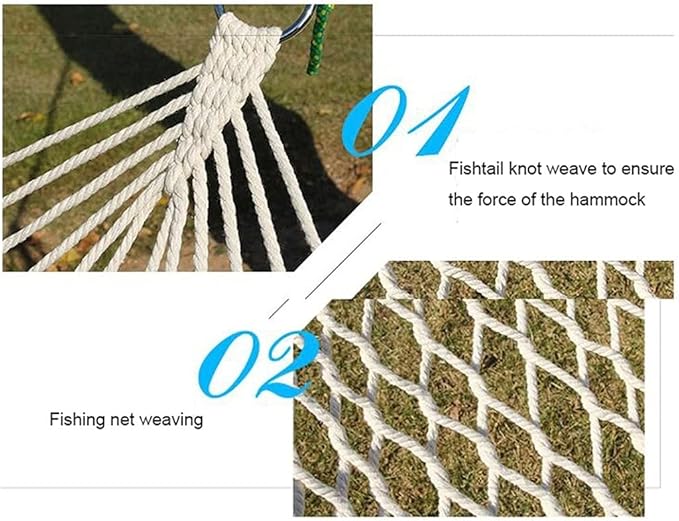 Portable Hammock Portable Nylon Net Rope Hammock Swing Outdoor Hammocks Perfect for Camping Patio Backyard for Backpacking Beach (Color : C)