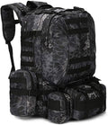 Outdoor Sports Pack Hiking Bag Tactical Rucksack Camo Knapsack Combat Camouflage Molle 55L Tactical Backpack - Typhoon