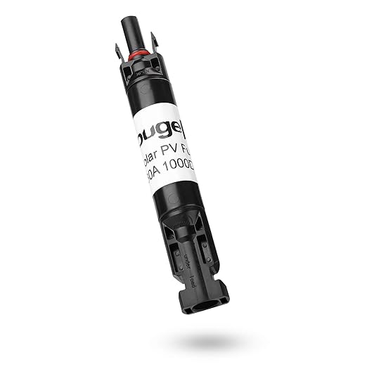 BougeRV 30A Solar Fuse Holder Inline PV Inline Fuse Holder 30 Amp for Solar Panel and Controller Waterproof Fuses Connector Solar Surge Protection Device (Pack of 2)