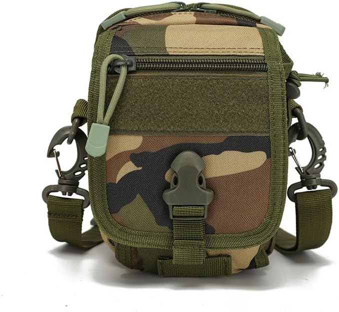 Outdoor Sports Hiking Sling Pack Camouflage Tactical Molle Shoulder Bag - Tan Medium