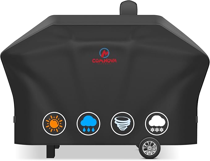 Comnova Pellet Grill Cover for Camp Chef 36 Series with Sidekick - 600D Premium Smoker Cover Waterproof Heavy Duty for Camp Chef Woodwind 36 / Pro 36 with Sidekick Sear or Sidekick Flat Top and More