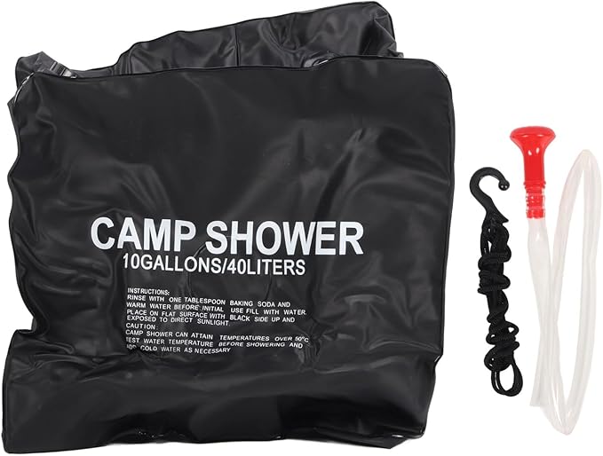 Solar Shower 40L Portable Cam Shower Thickened with vable Hose Solar Heating for oor Hiking Beach Swimming T STO