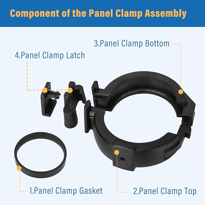 HC-113 Panel Clamp Assembly for Heliocol Swimming Pool Solar Panels-4 Pack