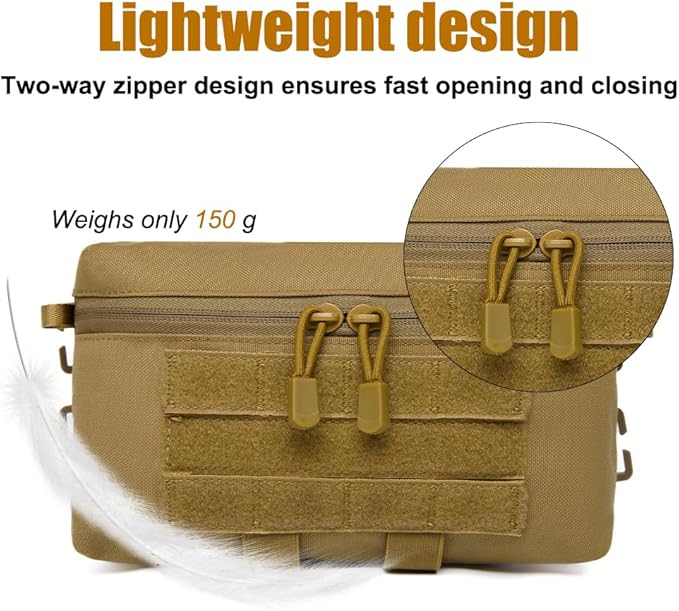 Tactical Molle Admin Pouch Waterproof Utility Tool Pouch Gadget Storage Bag with Hook&ampLoop Fastener for Backpacks ﻿