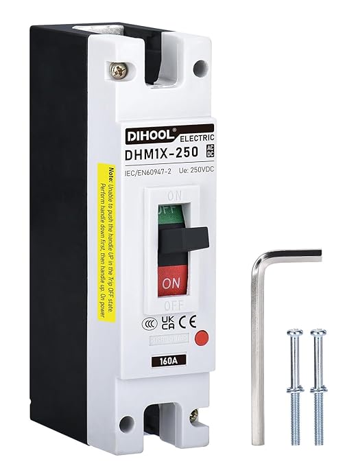 DIHOOL Main 160 Amp DC Circuit Breaker 240V Battery Disconnect Switch Master Switch for Car RV Marine Boat Truck Trolling