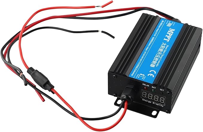 MPPT Solar Charge Controller 24V-72V 300W Boost Charger with Digital Display for Home RV Off-Grid Solar Panel System Battery Regulation