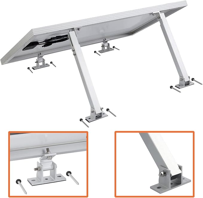 Adjustable Solar Panel Mount Brackets 15-30 Degree Angle Solar Panel Mount Racks for Wall Roof RV Boat Off Grid Solar Systems