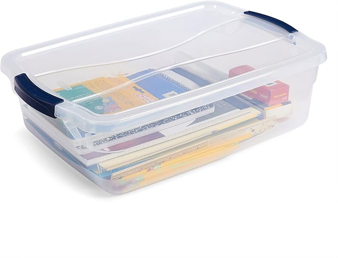 Rubbermaid Latching Plastic Storage Tote 12 Pack