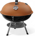 GasOne – 14-inch Portable Barbecue Grill with Thermometer - 3-Point Locking Lid for Heat Preservation – Dual Venting System – Small Charcoal Grill for Backyard Camping Boat