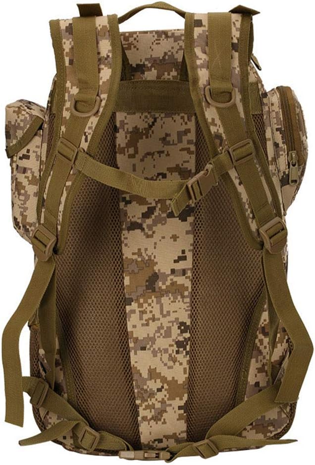 Outdoor Sports Pack Hiking Bag Tactical Rucksack Camo Knapsack Combat Camouflage Tactical Molle 45L Backpack