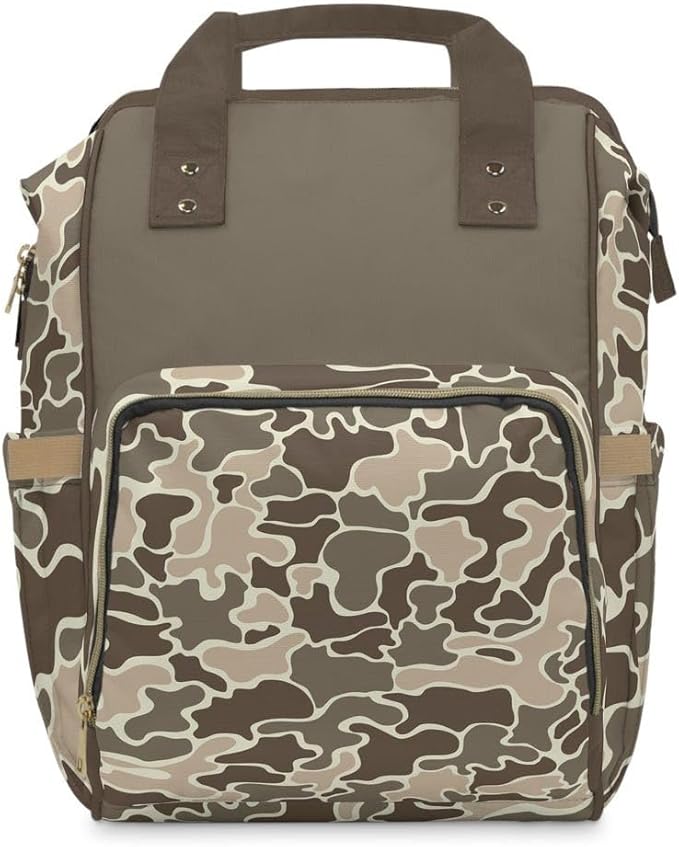 Marsh Old School Camo Backpack/Duck Camo Diaper Bag/Trendy Camo Travel Tote/Country Life Bookbag