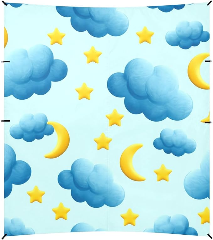 Beach Canopy with Windproof Ropes &amp Sandbags Beach Tent Sun Shade Sun Shelter for Camping Trips Fishing Backyard Fun or Picnics Cloud