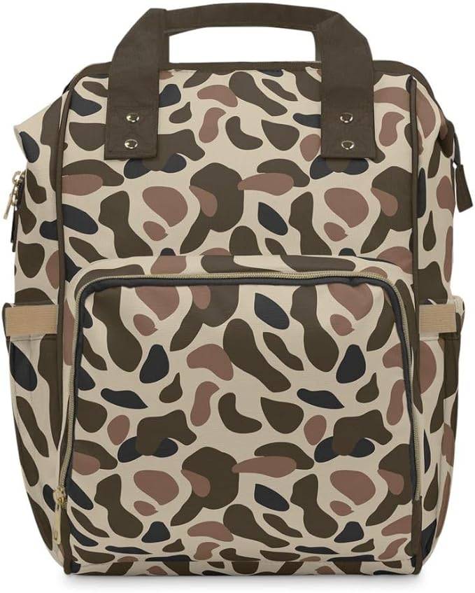 Old School Camo Backpack/Camo Diaper bag/Trendy Camo Travel Bag