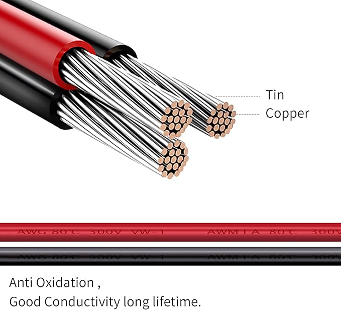 Solar Charge Cable Solar Connector to XT60i Adapter Connector Connecting Solar Panel XT60i-F Extension Cable 12AWG Cable Compatible for EcoFlow Solar Generator Power Station 7.62M(25FT)