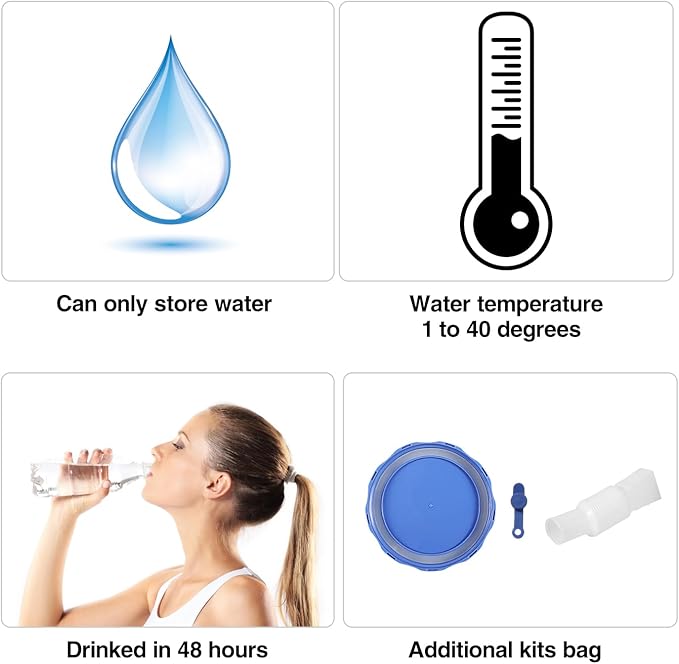 REDCAMP 4 Gallon/15L Portable Water Container with SpigotCamping Water JugCamping Water Container Large Water TankPortable Emergency Water Storage for CampingCarHikingHurricane Supplies