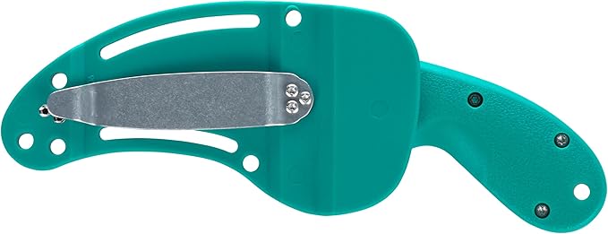 CRKT Bear Claw Fixed Blade Knife with Sheath: Rafting Rescue Self-Defense Serrated Blade with Blunt Tip Green Glass-Reinforced Nylon Handle Positive Sheath Lock 2511T