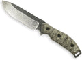 White River GTI 4.5 Black &amp Olive Drab Linen Micarta Handle