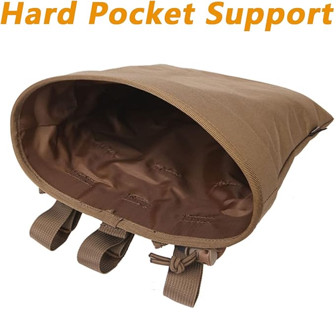 Tactical Bag for Foraging Airsoft Lightweight Molle Roll up Dump Pouch 500D Nylon Collection Pouch Mag Pouch Accessory Bag for Paintball Softair Hiking