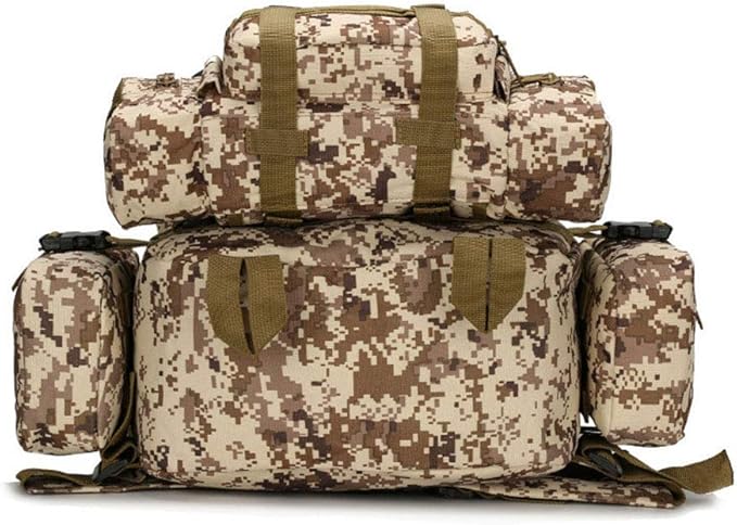 Outdoor Sports Pack Hiking Bag Tactical Rucksack Camo Knapsack Combat Camouflage Molle 55L Tactical Backpack - Tree