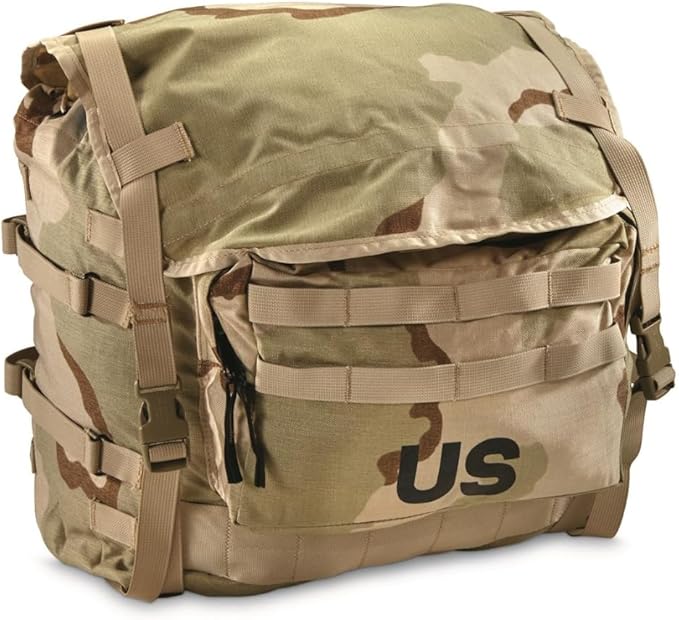 M MCGUIRE GEAR GI MOLLE II 3-Color Desert 5-Piece Pack System Tactical Field Pack Padded Shoulder Straps Sleep System Carrier Waist Belt and Pack Frame