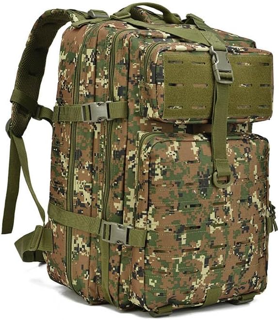 Outdoor Sports Pack Hiking Bag Tactical Rucksack Camo Knapsack Combat Camouflage Tactical Molle Backpack - DW