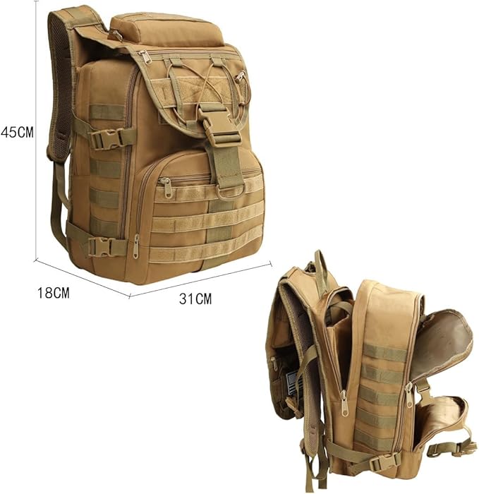 Military Tactical Backpack Army 3 Day Assault Pack Molle Bag Backpacks Hiking Daypacks For Men (Military Green)