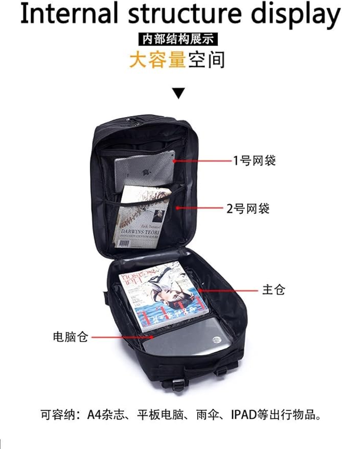 Outdoor sports large capacity backpack camping hiking 3P tactical waterproof mountaineering multifunctional computer
