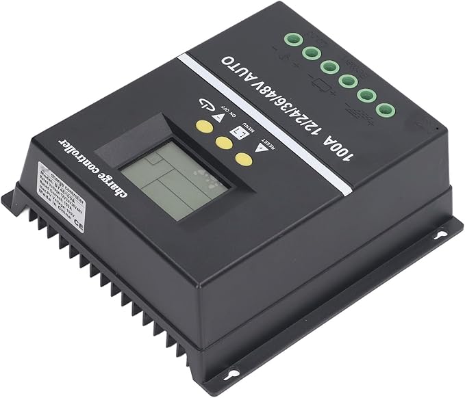 KIMISS MPPT Solar Charge Controller 100A 12V/24V/36V/48V Dual USB Ports &amp Backlit LCD Display Solar Panel Regulator Adaptive Solar System Monitor