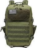 Tactical Backpack Military Backpacks 45L Army Backpacks Large Waterproof Bug out Bag for Fishing Hiking Hunting (Military Green)