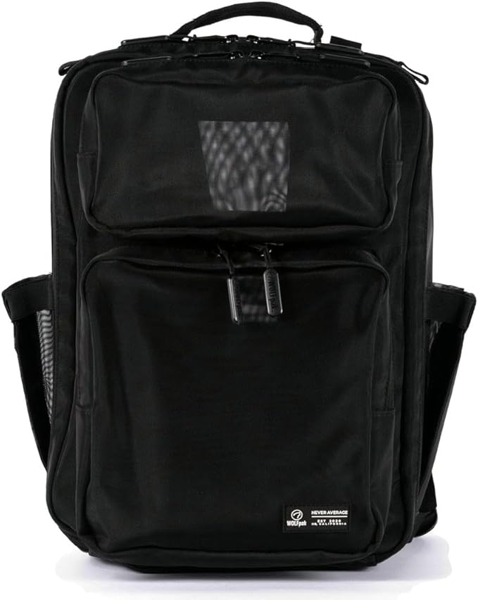 WOLFpak 15L Slim Tactical Gym Backpack - Durable 1000D Waterproof Oxford Material | Minimalist Daypack w/Laptop Pocket &amp Dual Cup Holders | Great for Travel &amp Everday Carry | (Mesh)